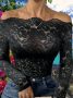 Дантелена дамска блуза, снимка 1 - Корсети, бюстиета, топове - 45113197