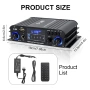 Домашен аудио усилвател 4 канала Bluetooth USB SD FM 1200W, снимка 6
