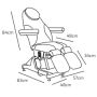 Стол за педикюр Eva (3 мотора) 172/180 х 60/82 х 75/98 см, снимка 7