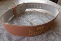 Професионален кожен колан за фитнес MATSA (XL) – Двойно шит – НОВ, снимка 2