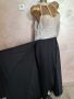2/3XL/48 Официална Черна дълга рокля за едра дама , снимка 7