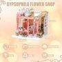 Нов Комплект за сглобяване на миниатюрна къща Gypsophila Flower Shop, снимка 3