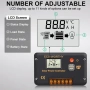 PWM соларен контролер 30A за 12V и 24V системи с LCD дисплей и USB портове, снимка 2