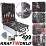Куфар с инструменти 499 части KraftWorld – тресчотни ключове,тресчотка, клещи, отвертки, снимка 1
