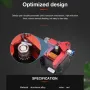 BIQU Upgrade Dual Gear Ender 3 Екструдер 1,75 мм 3D части Двуролков алуминиев екструдер НОВО, снимка 4