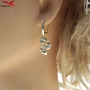 Обеци с 14К златно покритие 2141836, снимка 4