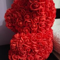Мече от червени рози , снимка 2 - Романтични подаръци - 45511196