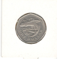 Barbados-1 Dollar-1994-KM# 14.2-small type non magnetic, снимка 3 - Нумизматика и бонистика - 28472752