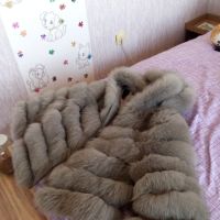 Палто от естествен косъм лисица, снимка 2 - Палта, манта - 45222582