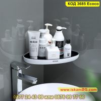 Водоустойчива самозалепваща се ъглова етажерка за баня - КОД 3685 Ecoco, снимка 11 - Други стоки за дома - 45095653