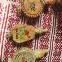 Стари български сувенирни мускал ваза програмирани ръчно рисувани, снимка 5 - Други ценни предмети - 45297705