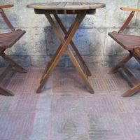 Скандинавски мебели-2бр.столове и маса от тиково дърво, снимка 9 - Столове - 45818487