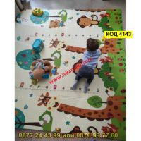Сгъваемо детско килимче за игра, топлоизолиращо 180x150x1cm - Жираф и Цифри - КОД 4143, снимка 7 - Други - 45509785