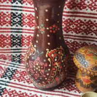 Стари български сувенирни мускал ваза програмирани ръчно рисувани, снимка 4 - Други ценни предмети - 45297705