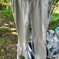 ленен бежев панталон H& M - XXL, снимка 6 - Панталони - 45491744