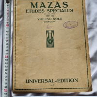  Партитура MAZAS ETUDES SPECIALES OP.36,ноти цигулка, снимка 1 - Антикварни и старинни предмети - 45062461