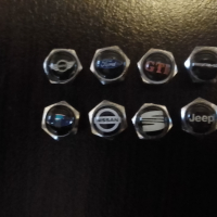 Пластмасови шестоъгълни хром капачки за вентили винтили на различни марка автомобил кола джип ван , снимка 8 - Аксесоари и консумативи - 44975301