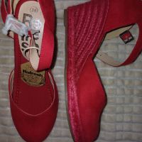 Лятно сабо в червено, снимка 4 - Дамски ежедневни обувки - 45359920