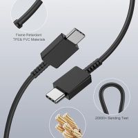 Нови 2 броя 25W Зарядно с USB C Кабел за iPhone 15 и Samsung Универсално, снимка 3 - Селфи стикове, аксесоари - 45369016