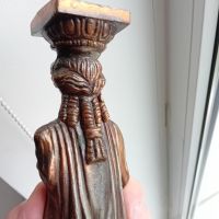 Стара медна статуетка на Кариатида, снимка 2 - Антикварни и старинни предмети - 45399190