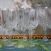 Чаши за вино и шампанско, френски оловен кристал, снимка 7 - Чаши - 45637139