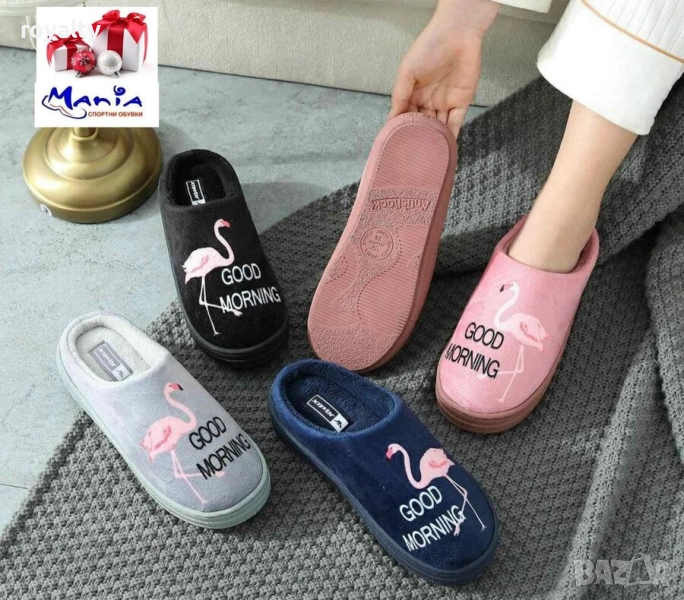 Дамски Пантофи С Фламинго , снимка 1