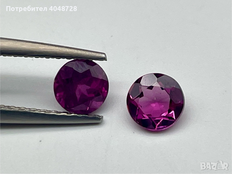 Естествен Гранат Родолит - 2 бр. - 2.03ct. - Африка, снимка 1