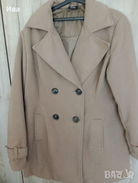 Дамско палто в бежов цвят, снимка 1