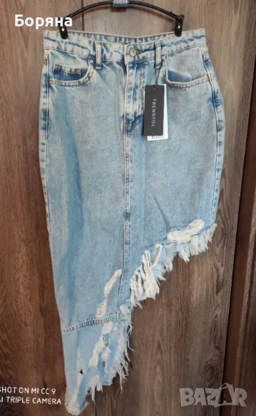 Trendyol нова с етикет асиметрична дънкова пола, снимка 1