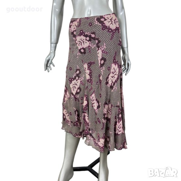 пола на цветя Anne Klein Floral Asymmetric silk skirt, снимка 1