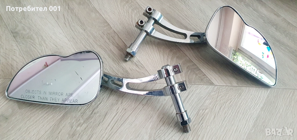 Комплект Огледала за Мотор - Чопър, снимка 1