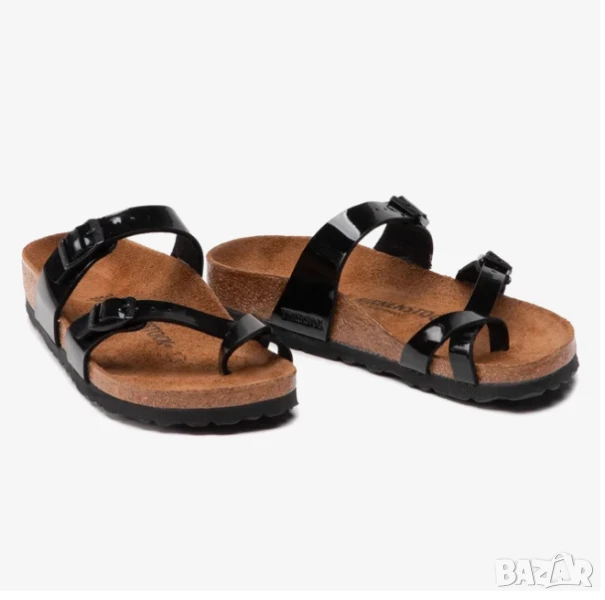  чехли / сандали Birkenstock Mayari от естествена кожа, черни, снимка 1