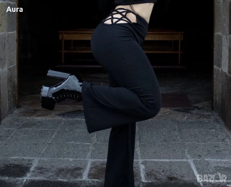 alternative pants with a distinctive star cutout, снимка 1