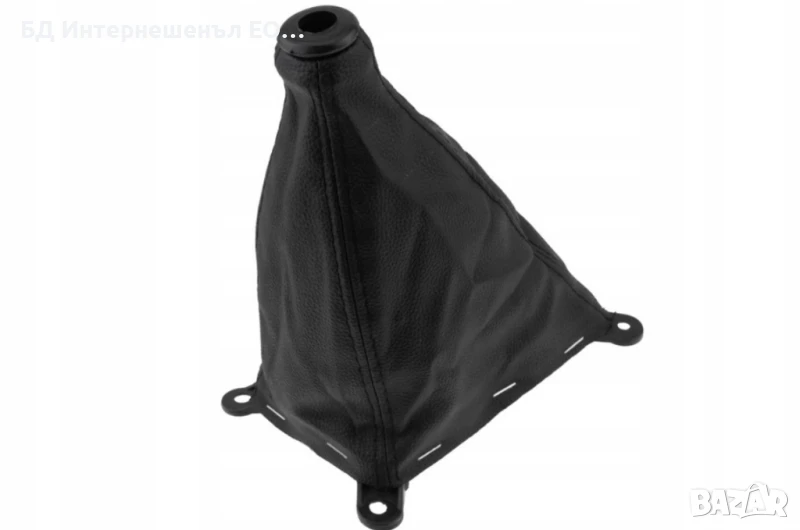 Маншон за скоростен лост, Hyundai  Getz, Кожа, Черен, с Рамка, снимка 1