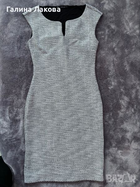 НАМАЛЕНИЕ на всички обяви Тъмносива рокля като нова офис H&M, снимка 1