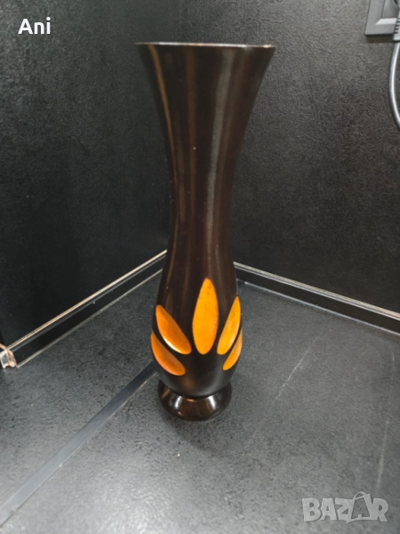 Бамбукова ваза с форми на листа, снимка 1