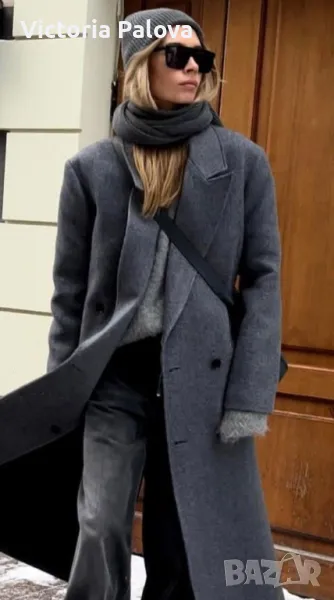 Скъпо модерно палто,80% вълна, снимка 1