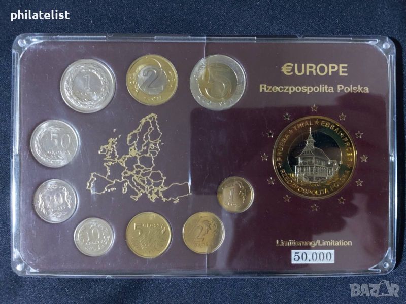 Комплектен сет - Полша 1992-2004 , 9 монети + медал , снимка 1