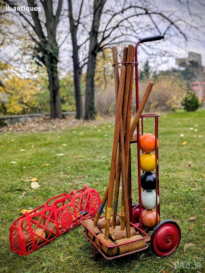 Стар комплект за крокет , снимка 1