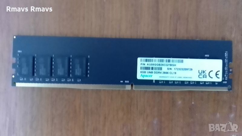 Рам памет 8gb DDR4 2666mhz Apacer за компютър, снимка 1