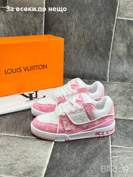 Louis Vuitton Дамски Маратонки👟Дамски Спортни Обувки Цвят Бяло И Розово Код E642, снимка 1