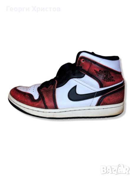 Jordan 1 Mid Wear-Away Chicago Спортни Обувки, снимка 1