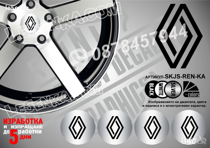 Renault стикери за капачки, снимка 1