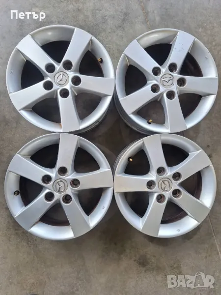 ОРИГИНАЛНИ АЛУМИНИЕВИ ДЖАНТИ ЗА МАЗДА  5Х114,3Х67-15цола, снимка 1