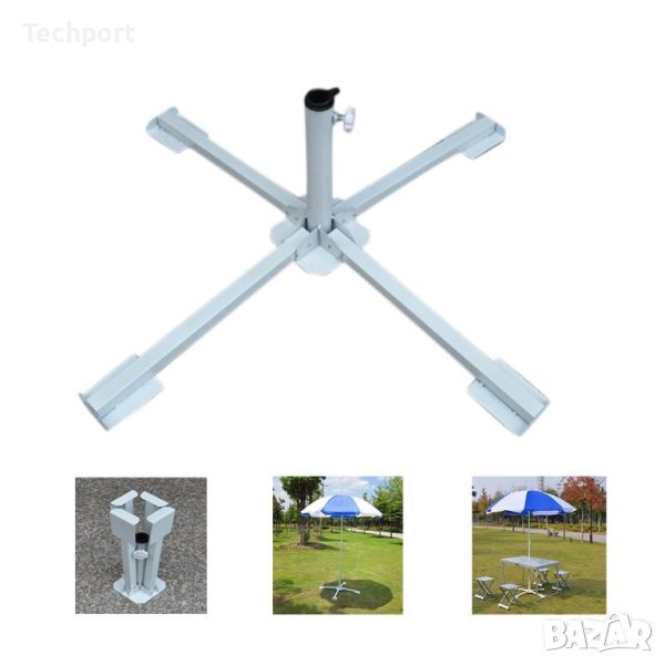 Метална стойка за чадър за диаметър на долната тръба до 35 мм, снимка 1