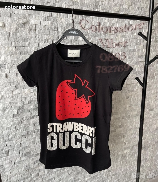 Черна дамска тениска кодIM106R, снимка 1