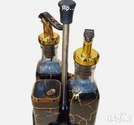 Луксозен въртящ се комплект с дозатори ,метална стойка, снимка 2 - Други - 51056126