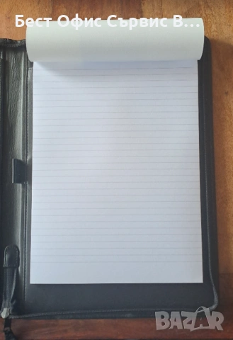 папка за документи естествена кожа черна с цип А4 внос от Италия , снимка 4 - Ученически пособия, канцеларски материали - 52554618