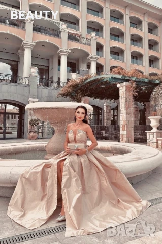 Разкошна Бална рокля - Златно шампанско, снимка 2 - Рокли - 50812915