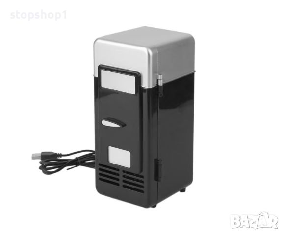 Мини USB хладилник с LED, Sunmostar, черен/сив, снимка 5 - Хладилници - 46735776